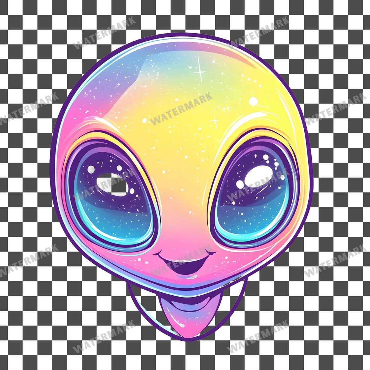 Alien Kawaii Style Clipart Pngs