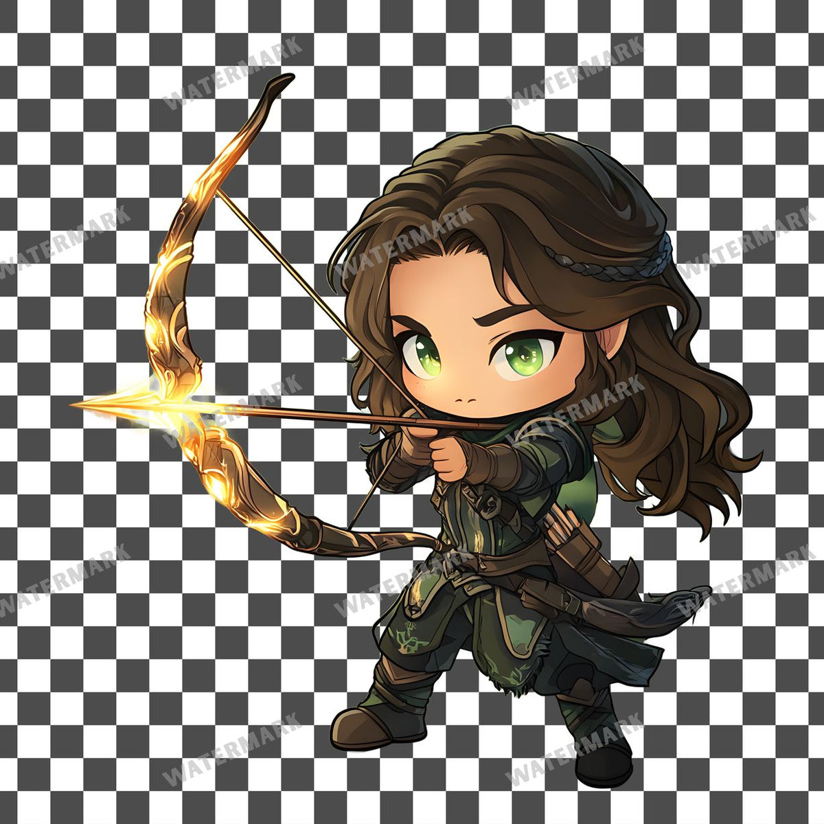 Archer Glowing Bow Clipart Pngs