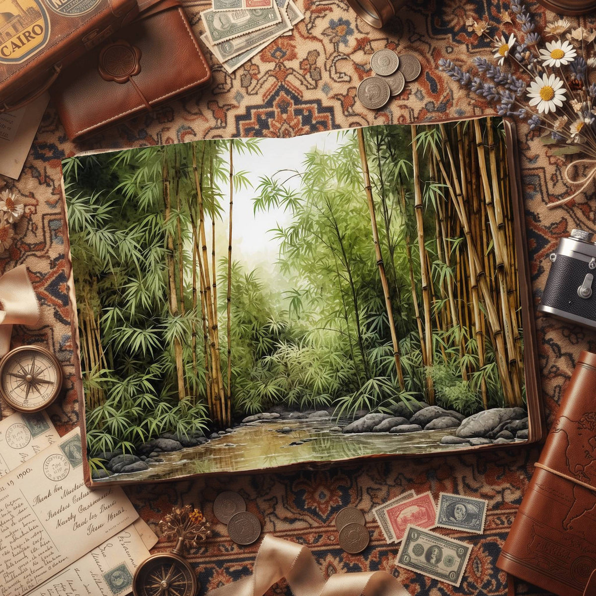 Bamboo Forest Digital Papers