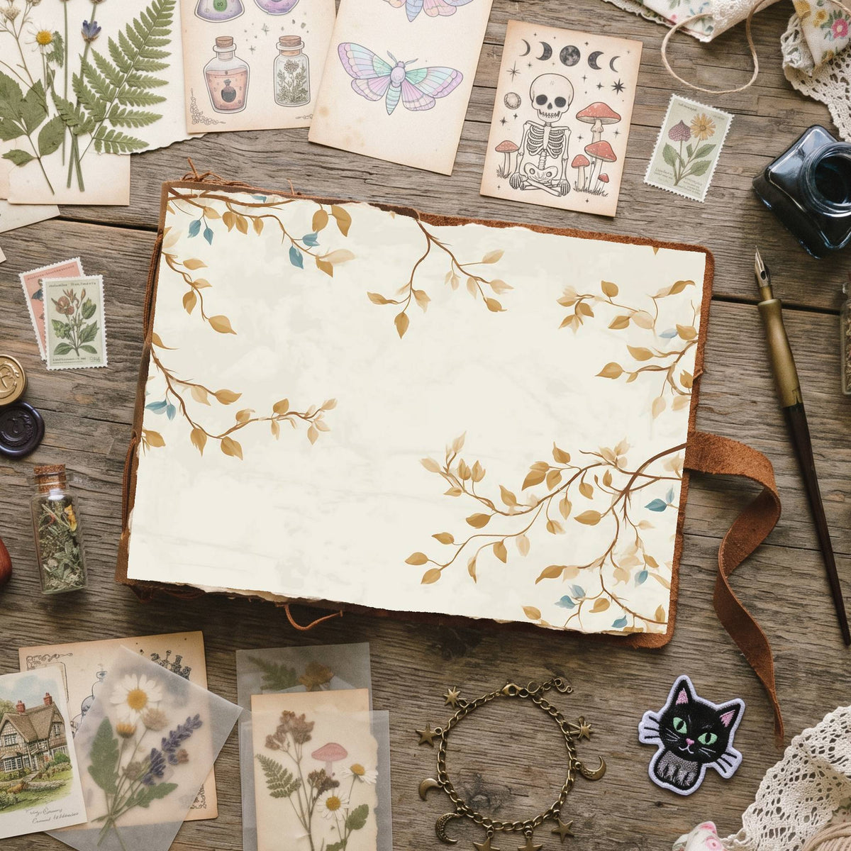 Banyan Leaves Digital Papers