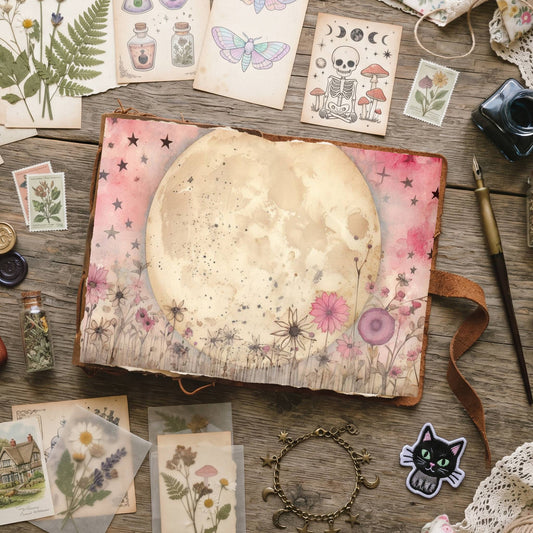 Beautiful Moon Digital Papers