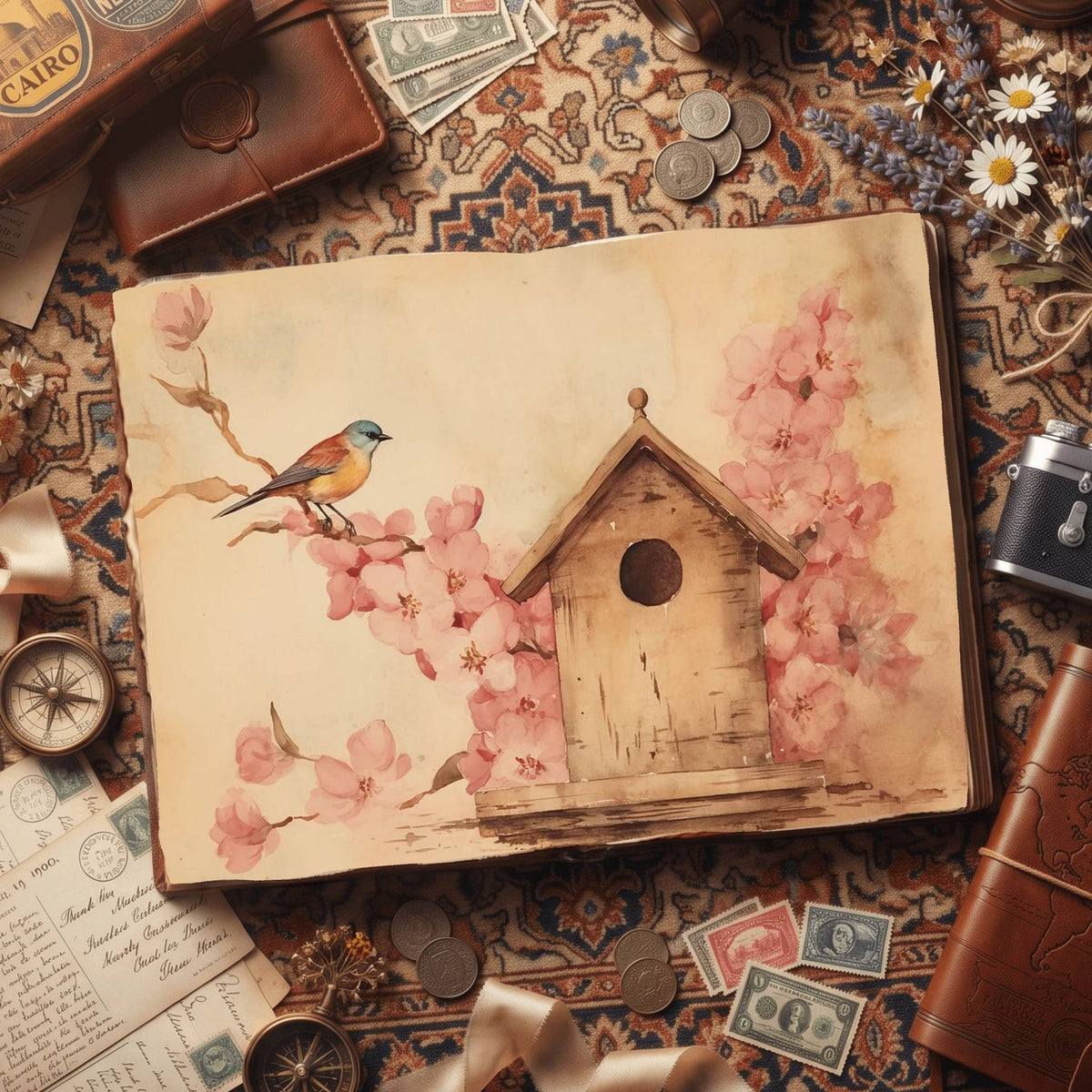 Bird Feeder Digital Papers