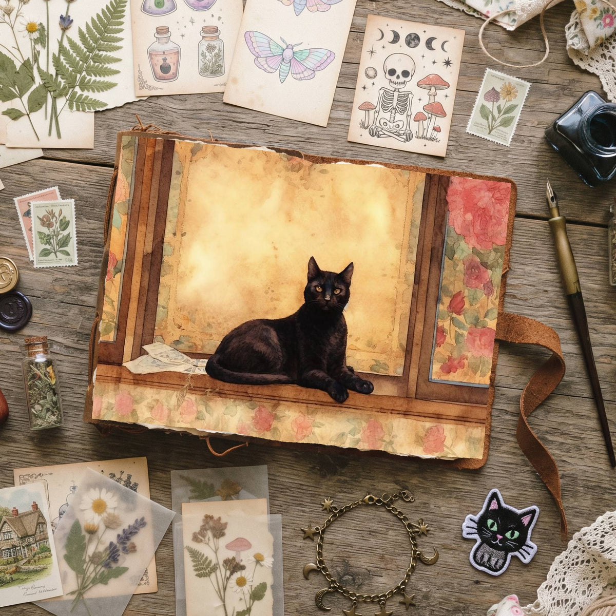 Black Cats Digital Papers