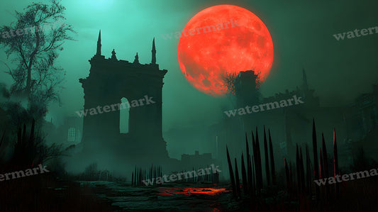 Blood Orange Moon Backdrop Images