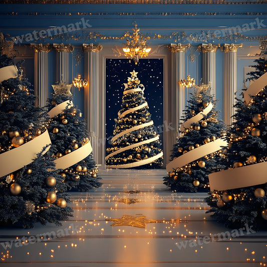 Blue Christmas Backdrop Images
