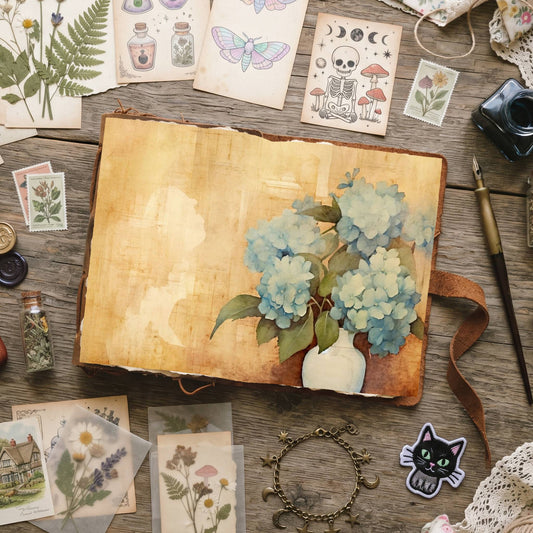 Blue Hydrangea Digital Papers