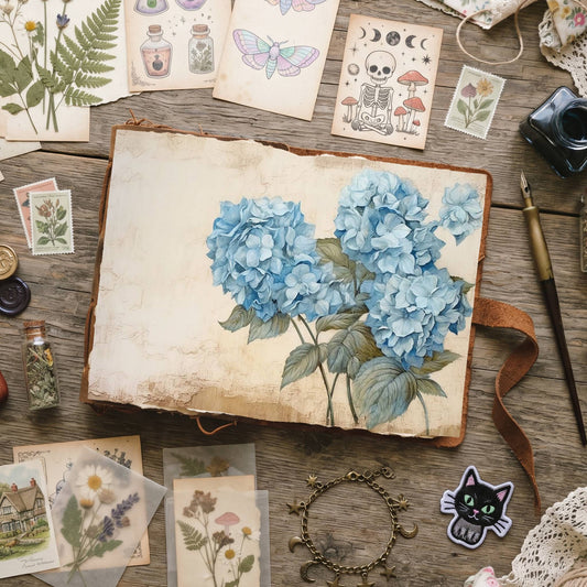 Blue Hydrangea Digital Papers