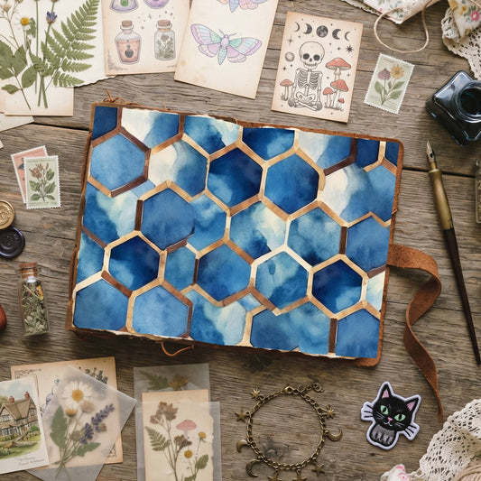 Blue Mixed Patterns Digital Papers