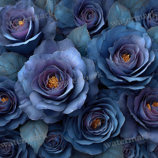 Blue Rose Flower Wall Backdrop Images