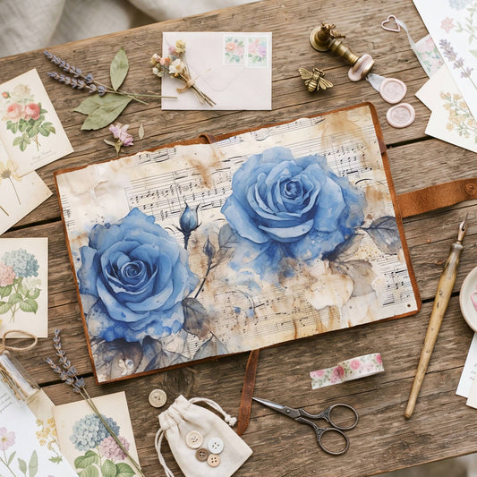 Blue Rose Digital Papers