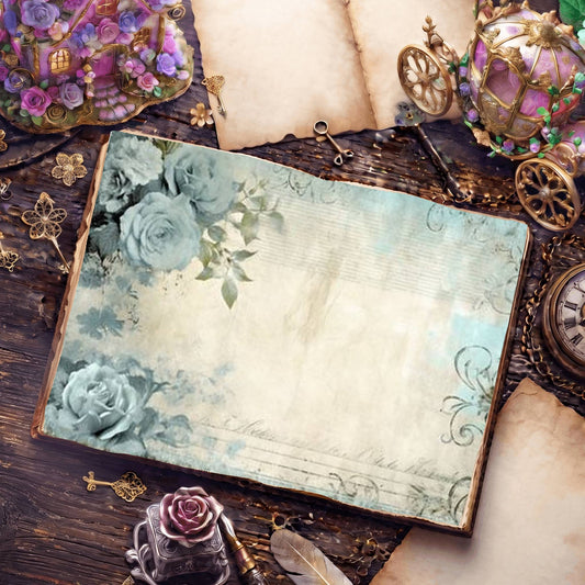 Blue Rose Digital Papers