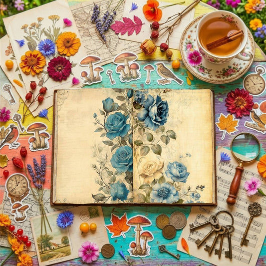 Blue Roses Digital Papers
