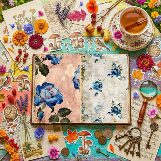 Blue Roses Digital Papers
