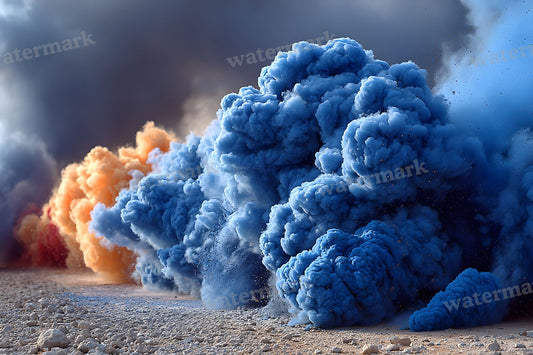 Blue Smoke Action Backdrop Images