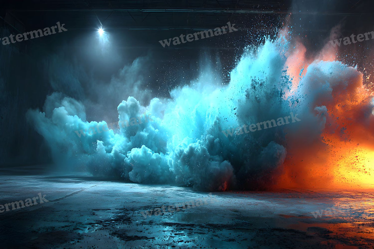 Blue Smoke Backdrop Images
