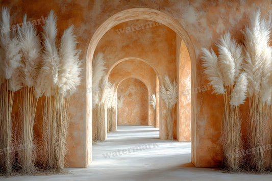 Boho Beige Arch Backdrop Images