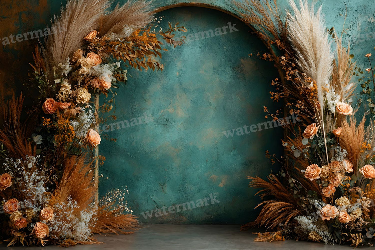 Boho Olive Arch Backdrop Images