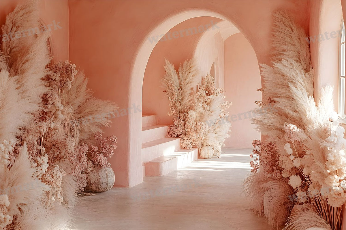 Boho Pink Arch Backdrop Images