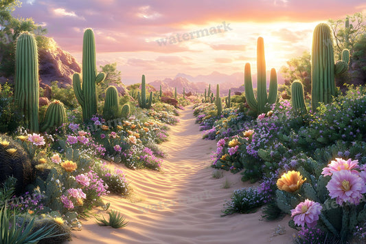 Botanical Desert Oasis Backdrop Images