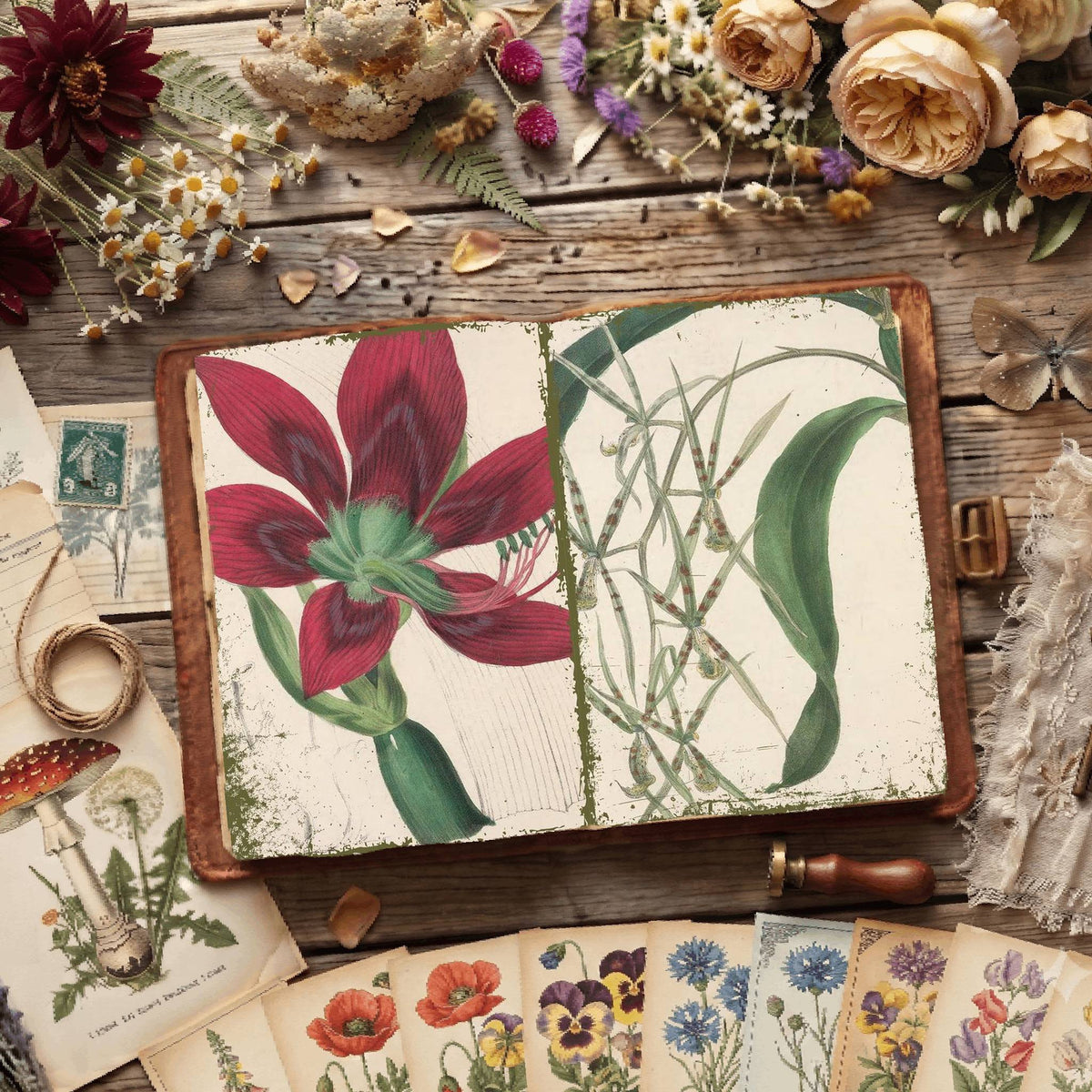 Botanical Illustrations Digital Papers
