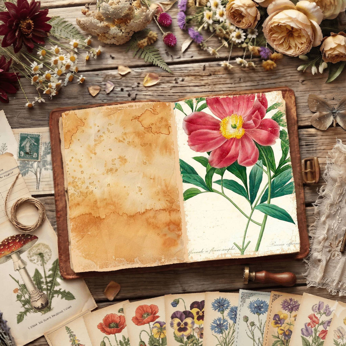Botanical Illustrations Digital Papers