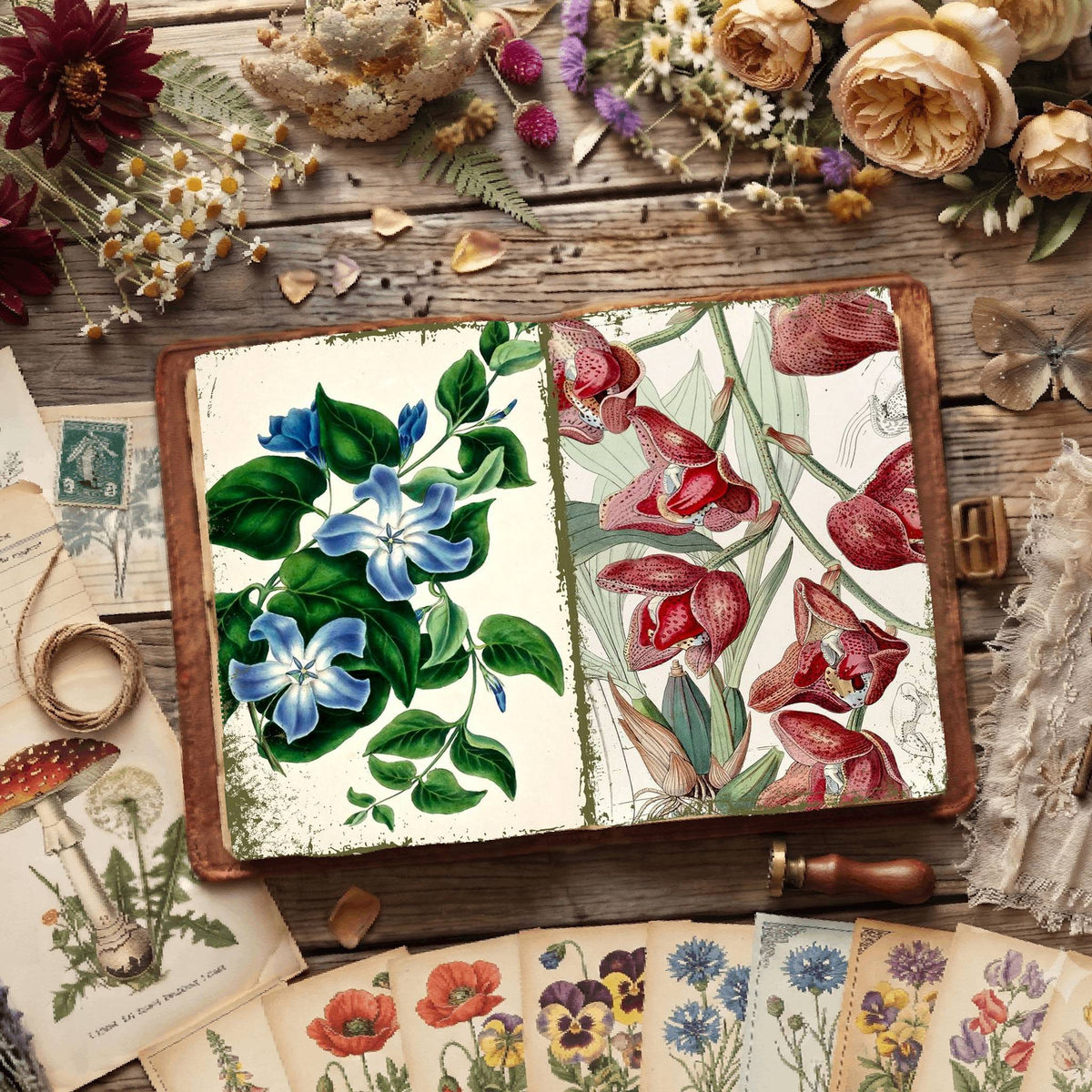 Botanical Illustrations Digital Papers
