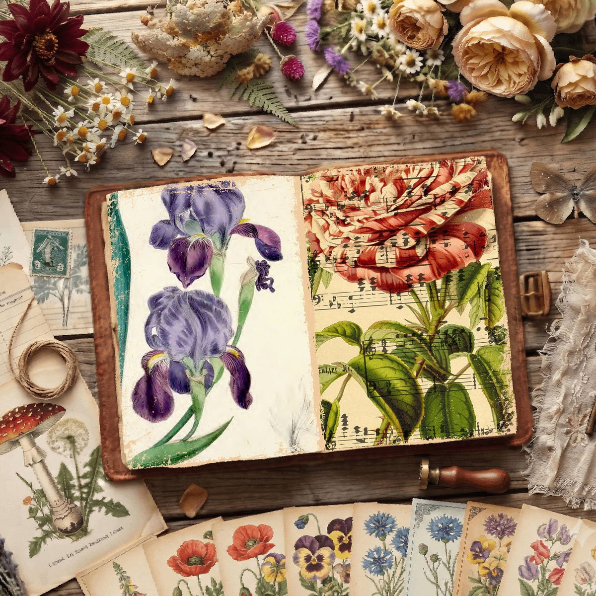Botanical Illustrations Digital Papers