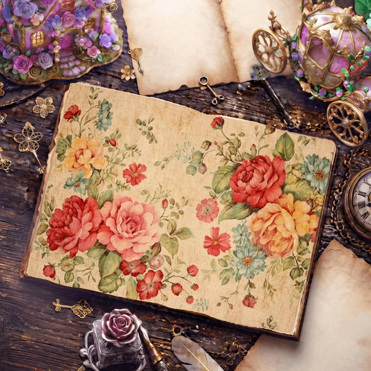 Bright Rose Watercolor Digital Papers