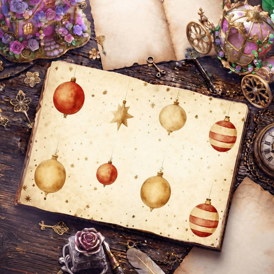 Burgundy Christmas Digital Papers