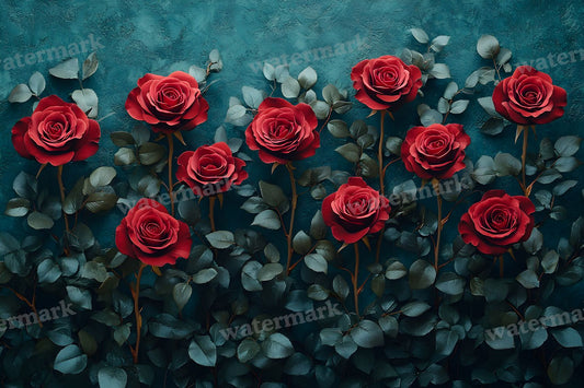 Burgundy Rose Arrangement Backdrop Images
