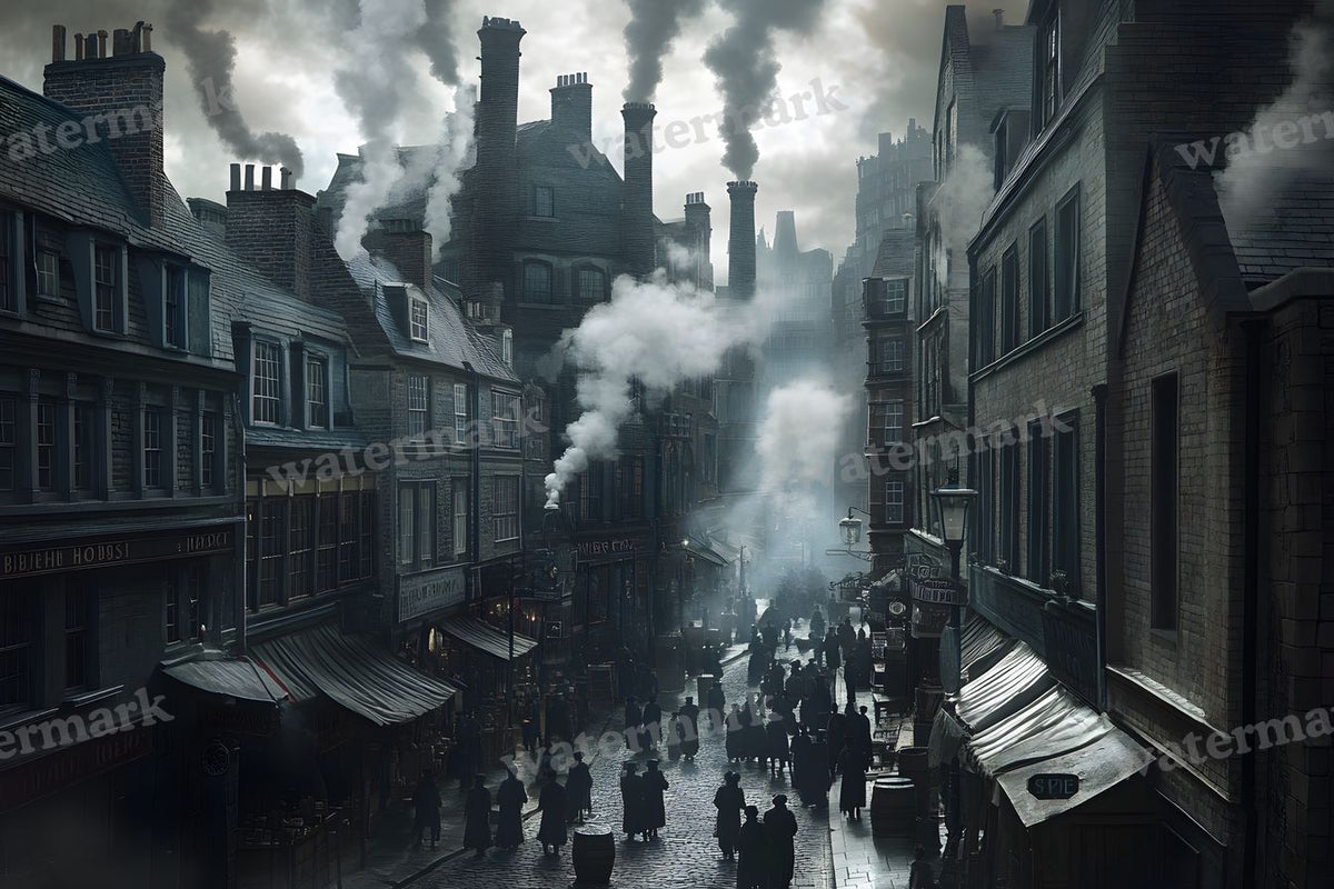 Bustling Dickensstreets Backdrop Images