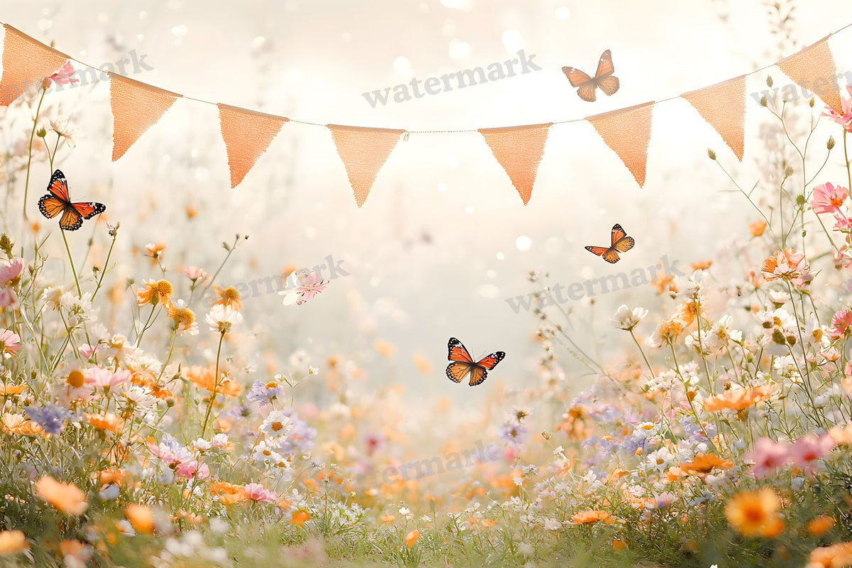 Butterfly Meadow Backdrop Images
