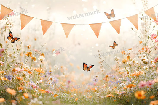 Butterfly Meadow Backdrop Images