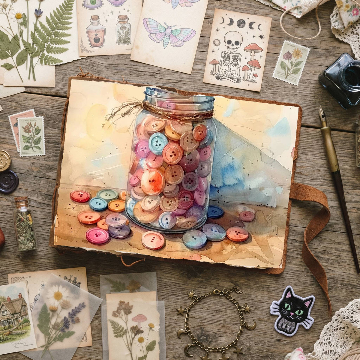 Button Jar Digital Papers
