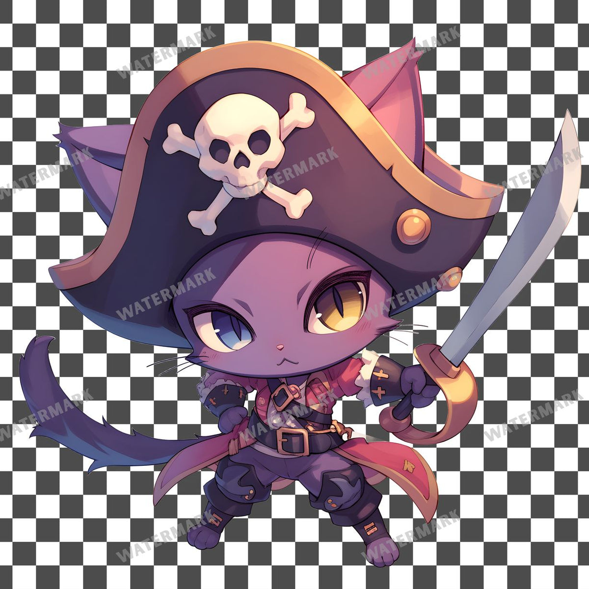 Cat Pirate Clipart Pngs