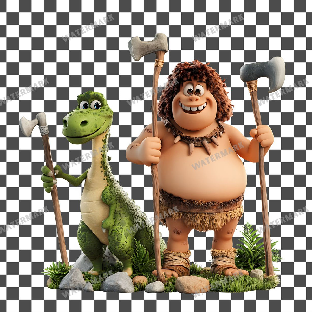 Caveman Characters Clipart Pngs