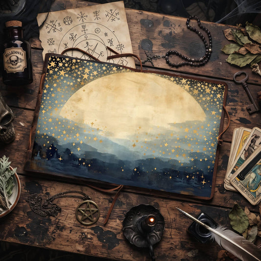 Celestial Moon Digital Papers
