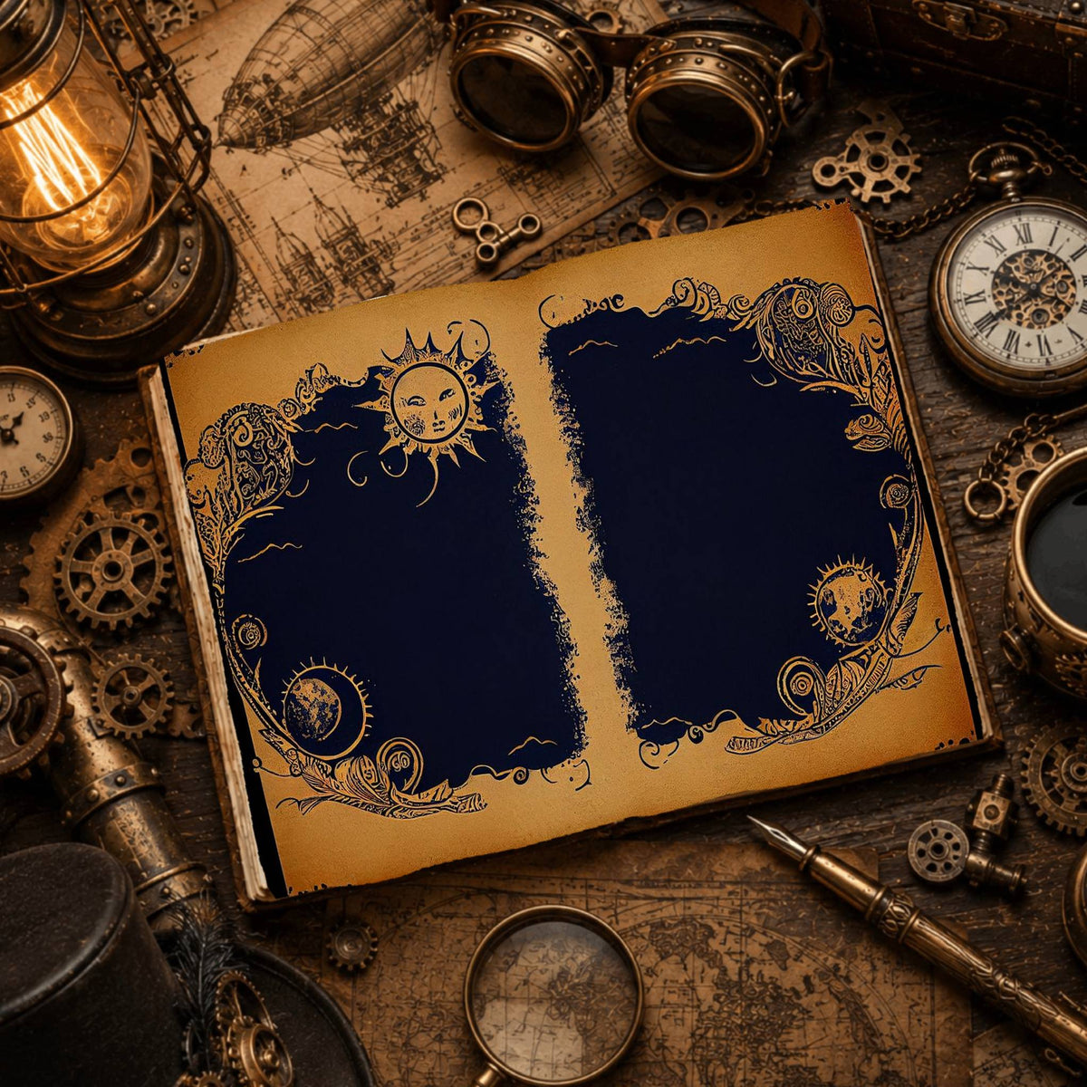 Celestial Moon Digital Papers