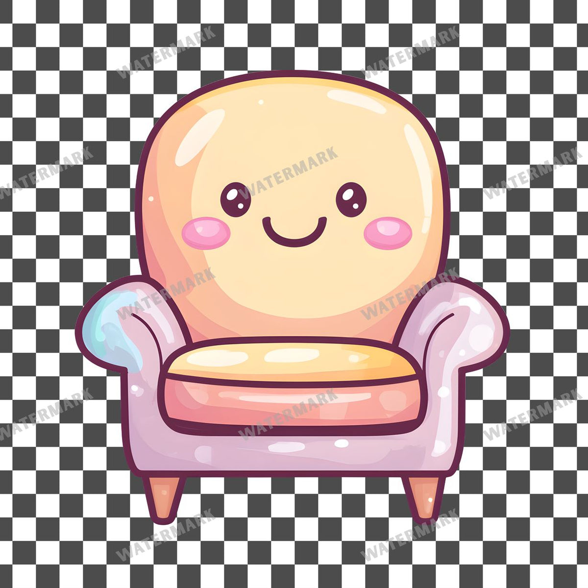 Chair Kawaii Style Clipart Pngs