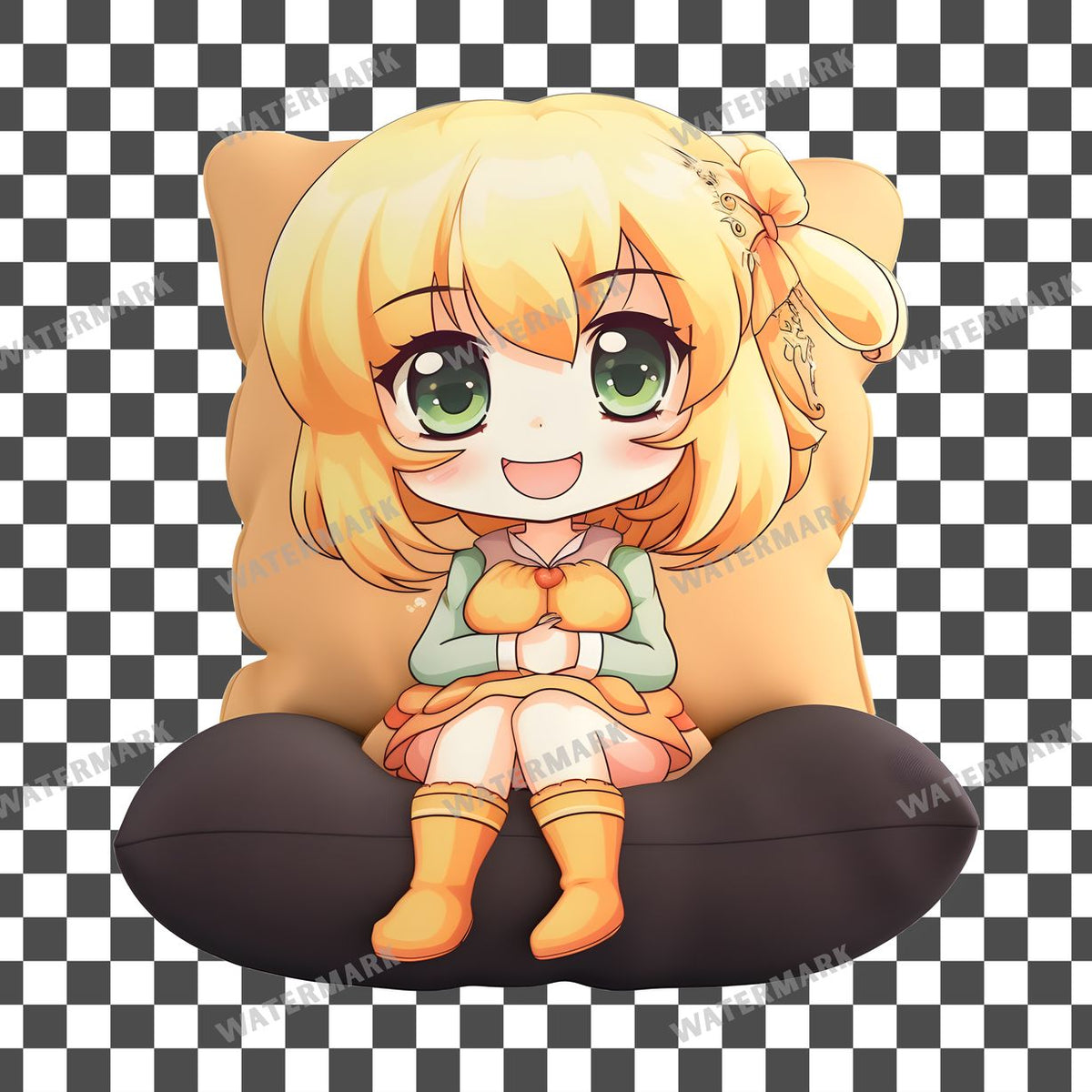 Character Sitting Onpillow Clipart Pngs
