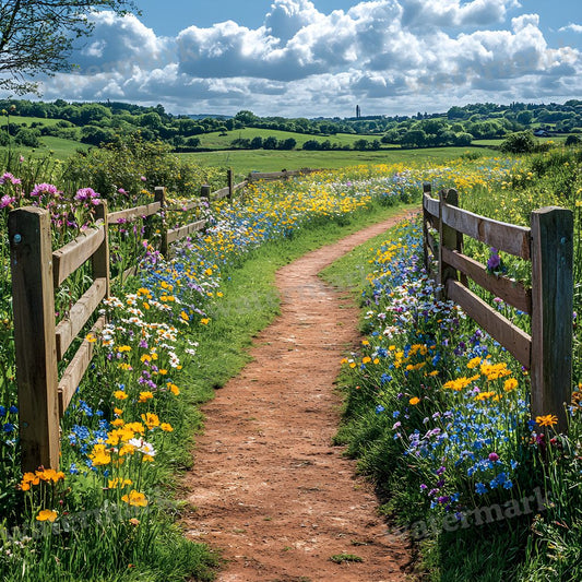 Charming Country Trail Backdrop Images