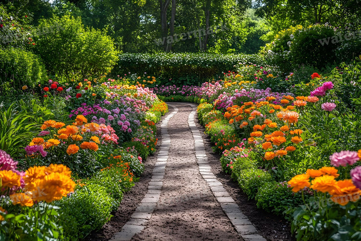 Charming Garden digital photo backdrop for photo editing, preview 1