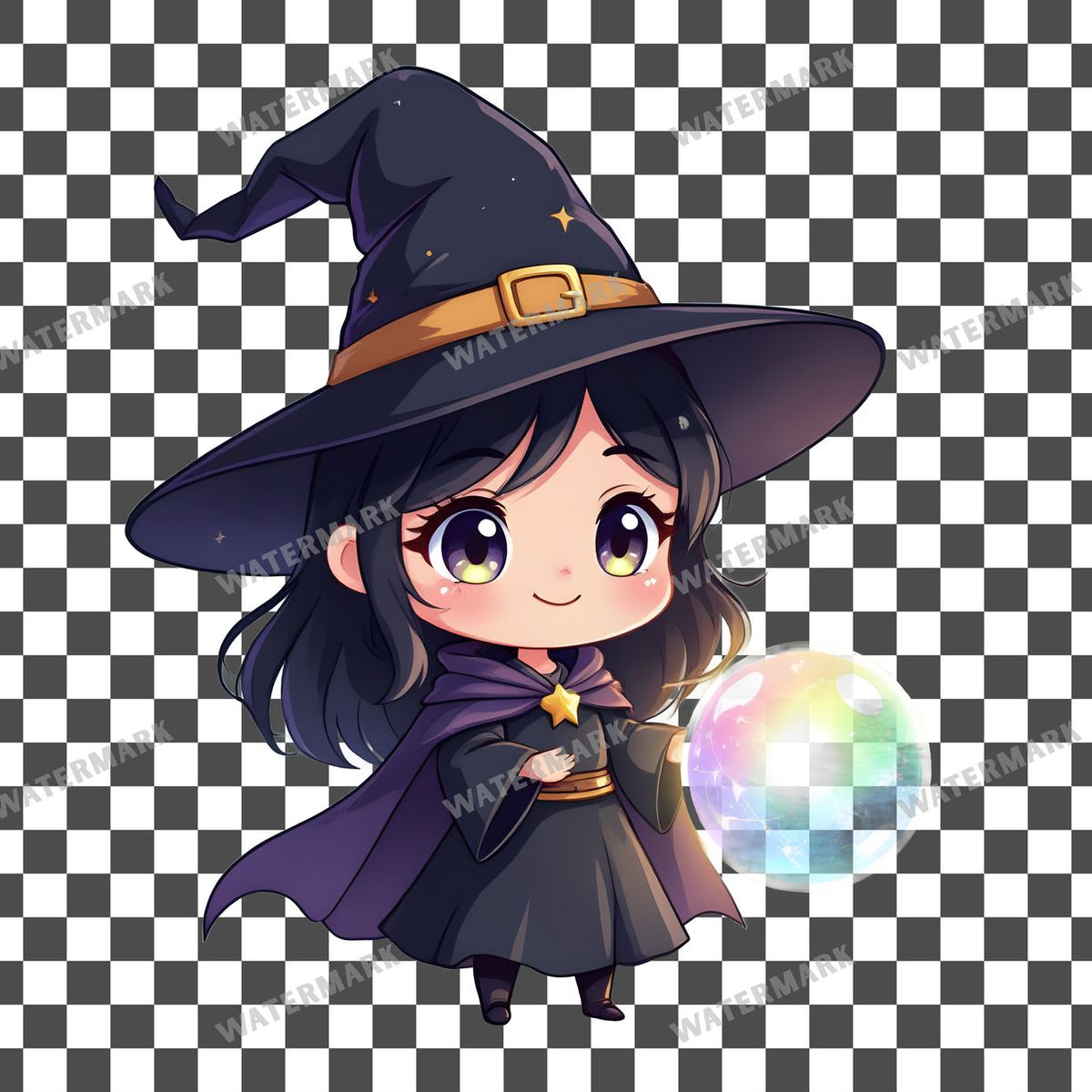 Chibi Cosmic Witch Clipart Pngs