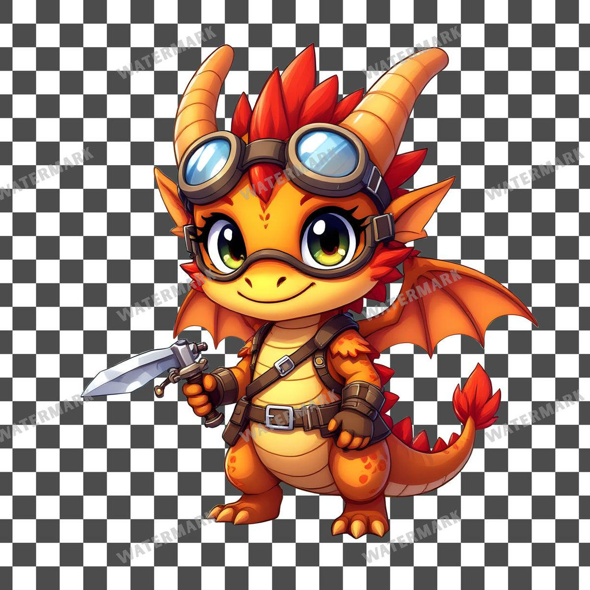 Chibi Dragon Rider Clipart Pngs