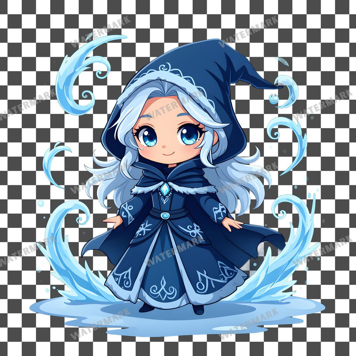 Chibi Frost Witch Clipart Pngs
