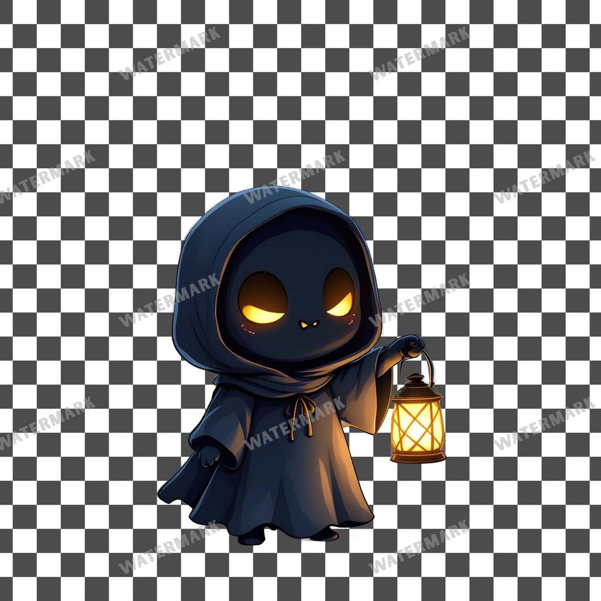 Chibi Ghost clipart PNG on a transparent background, design 2
