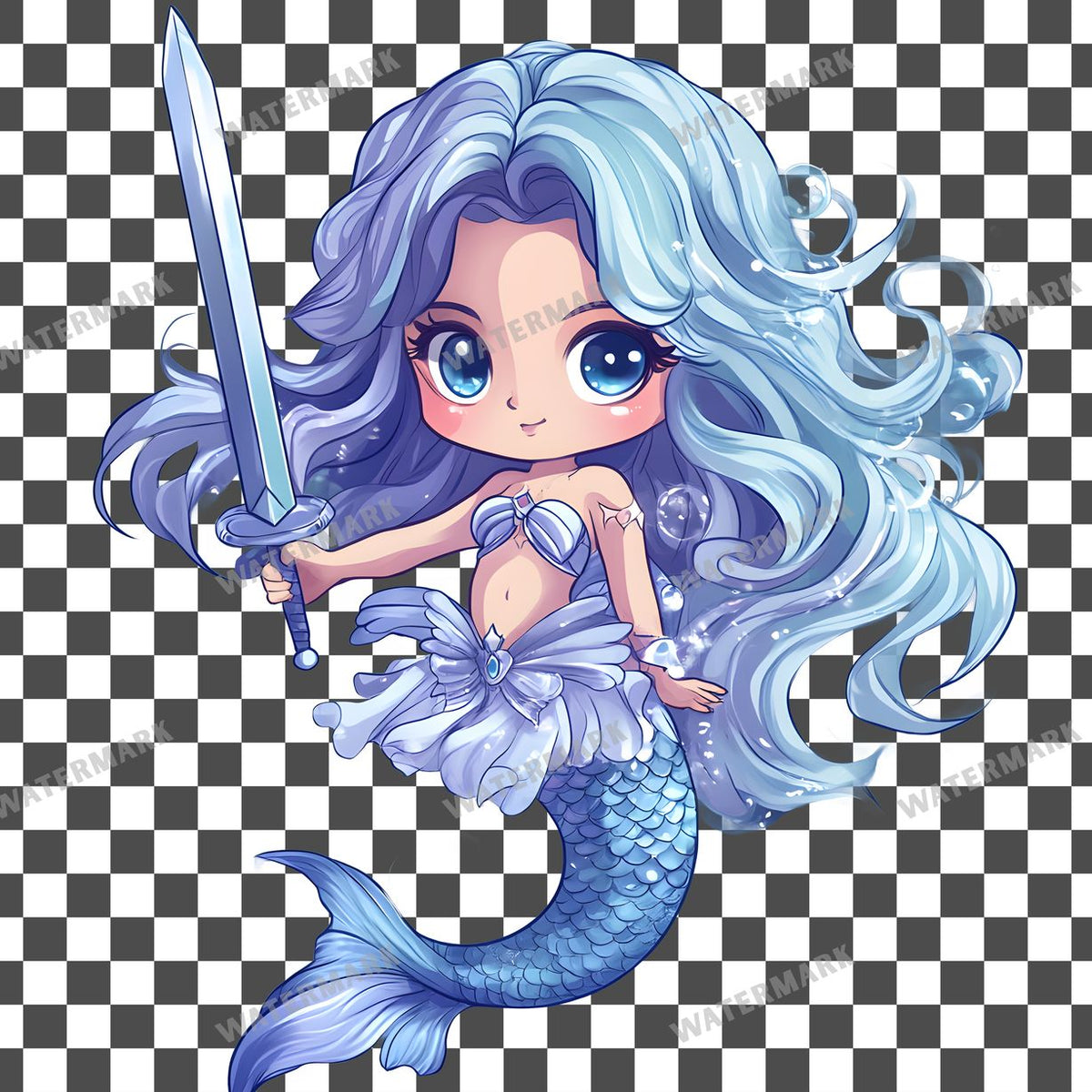 Chibi Mermaid Clipart Pngs
