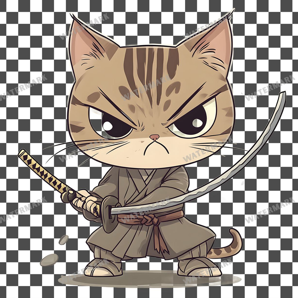 Chibi Samurai Clipart Pngs