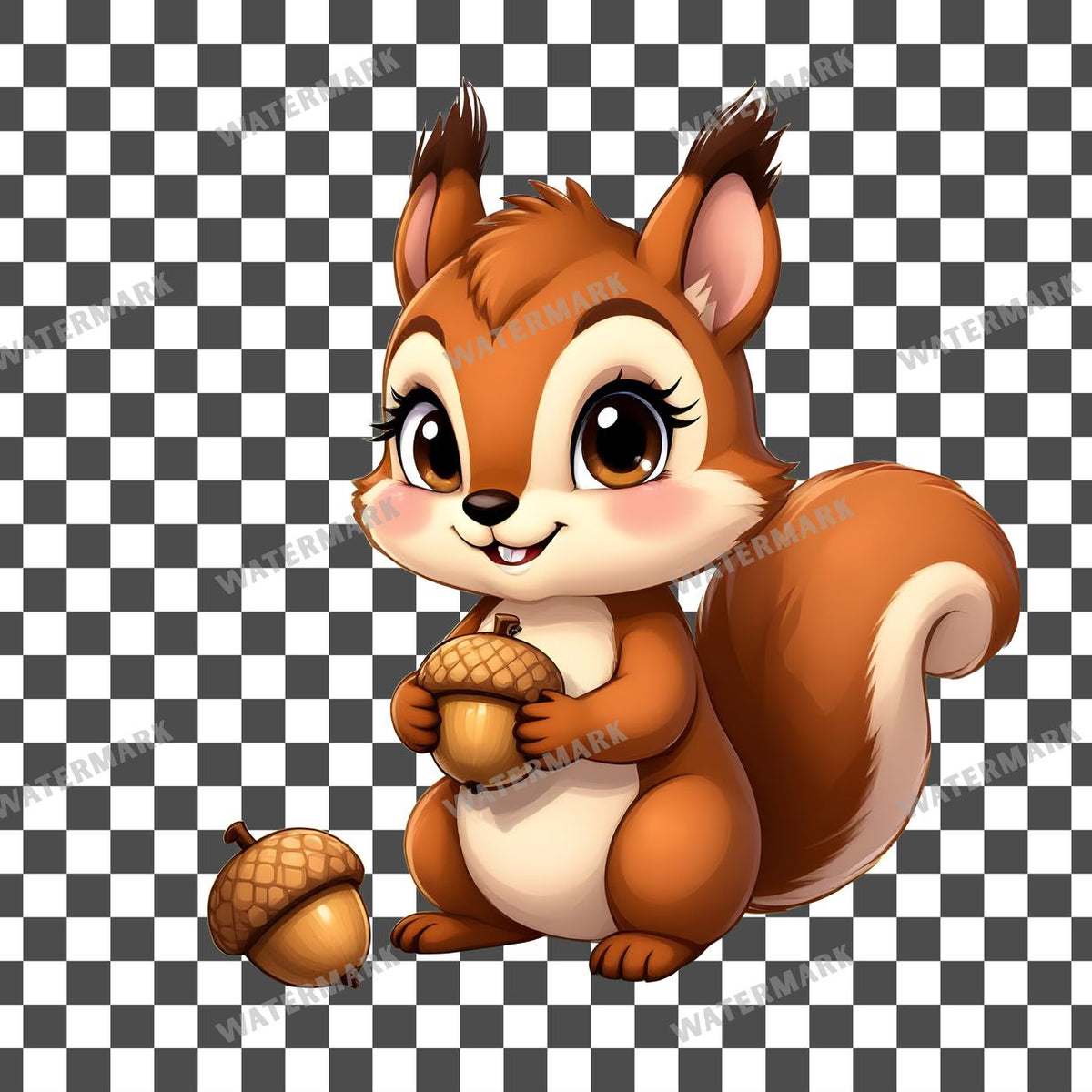 Chibi Squirrelacorns Clipart Pngs