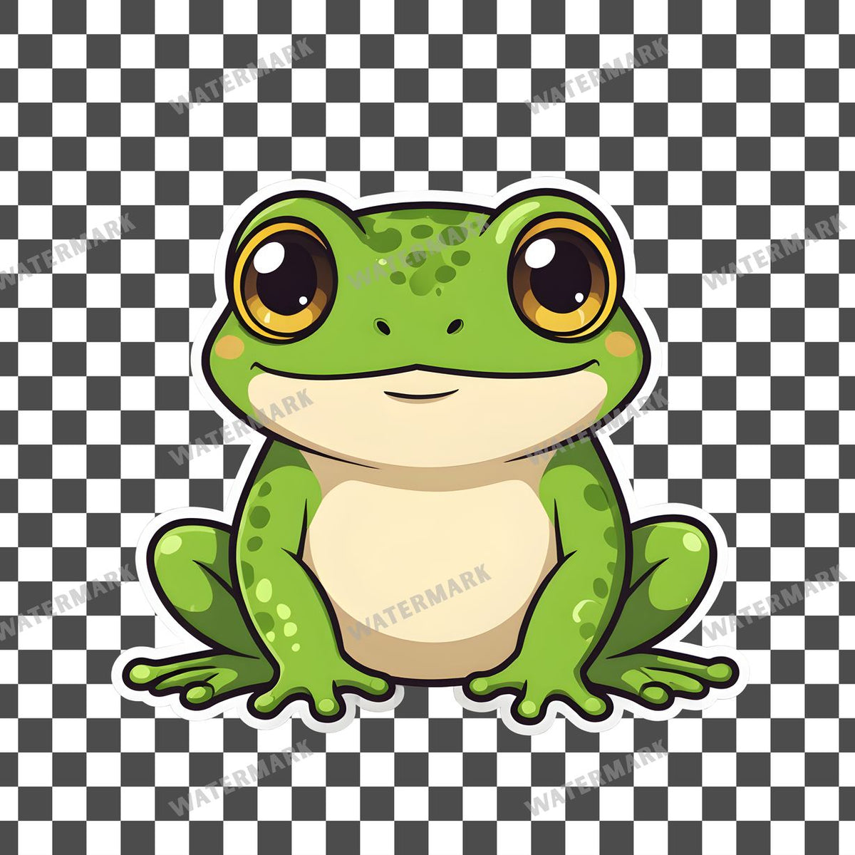 Chibi Style Frog Clipart Pngs